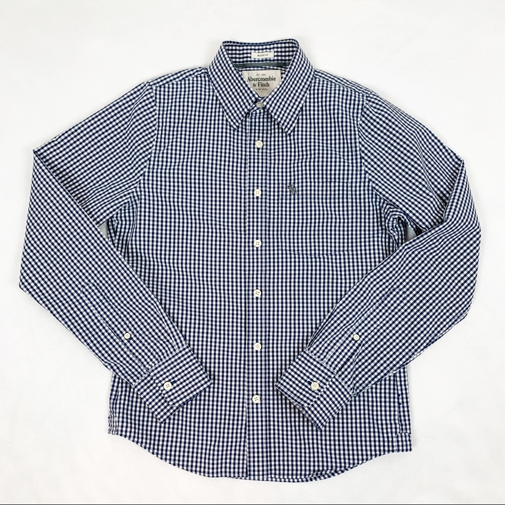 Abercrombie and Fitch mens long Sleeve gingham top